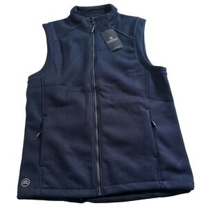 NWT Stormtech Performance Navy Full Zip Ribbed Vest Large